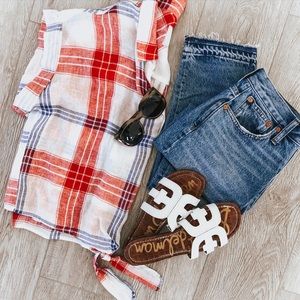 NWT Rails tie-front top